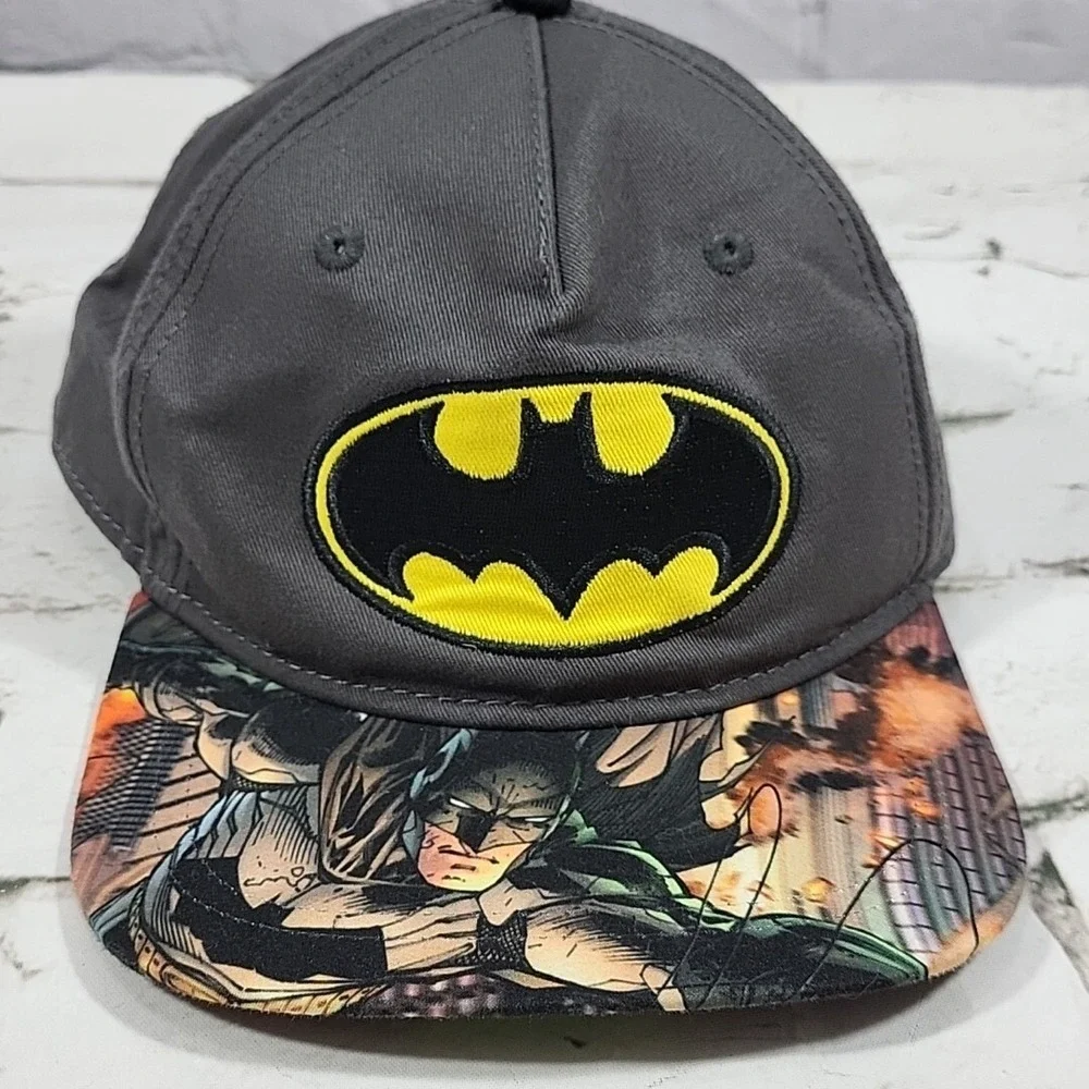 Batman Hat Bat Symbol‎ Logo Boys Youth OSFM SnapBack Baseball Cap DC Comics